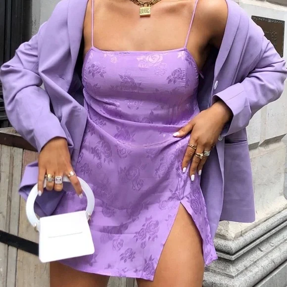 Motel Rocks | Dresses | Motel Rocks Datista Slip Dress In Satin Rose Lilac  | Poshmark
